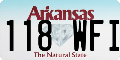 AR license plate 118WFI