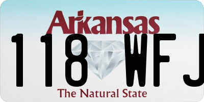 AR license plate 118WFJ