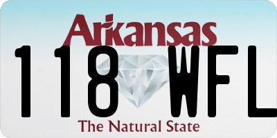 AR license plate 118WFL