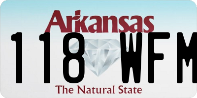 AR license plate 118WFM