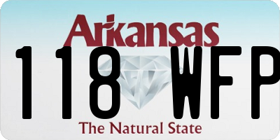 AR license plate 118WFP