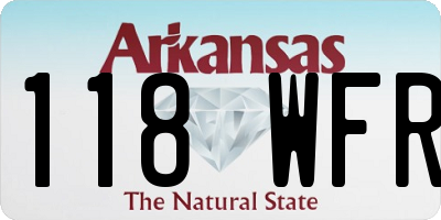 AR license plate 118WFR