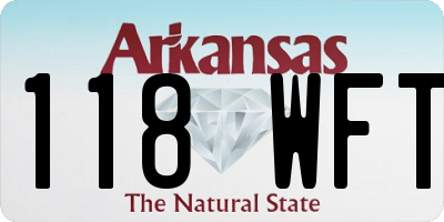 AR license plate 118WFT