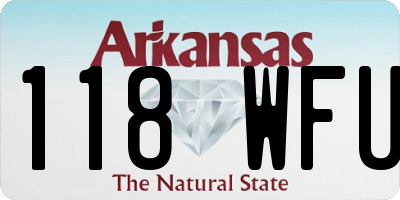 AR license plate 118WFU