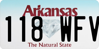 AR license plate 118WFV