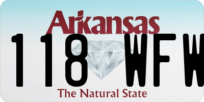AR license plate 118WFW