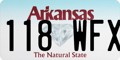 AR license plate 118WFX