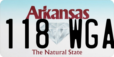 AR license plate 118WGA