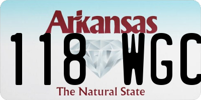 AR license plate 118WGC