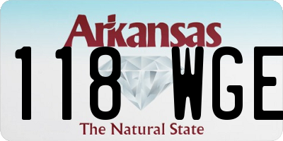 AR license plate 118WGE