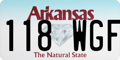 AR license plate 118WGF