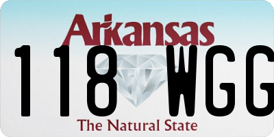 AR license plate 118WGG