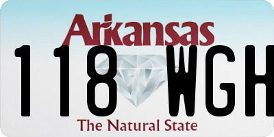 AR license plate 118WGH