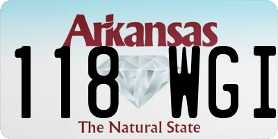 AR license plate 118WGI