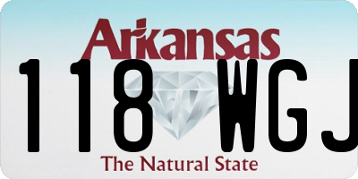 AR license plate 118WGJ