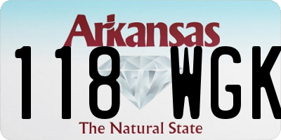AR license plate 118WGK
