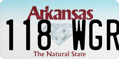 AR license plate 118WGR