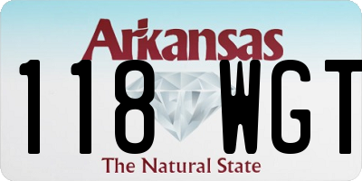 AR license plate 118WGT