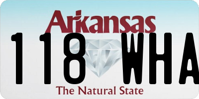 AR license plate 118WHA