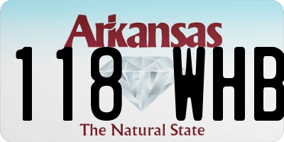 AR license plate 118WHB