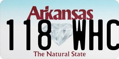 AR license plate 118WHC