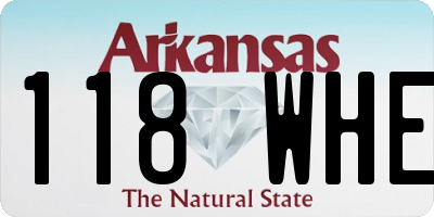 AR license plate 118WHE