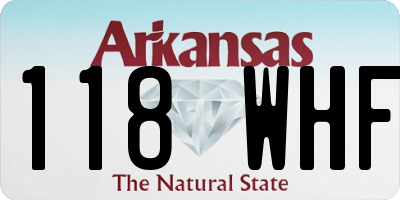 AR license plate 118WHF