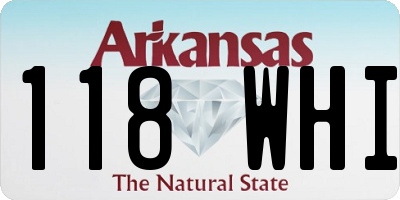 AR license plate 118WHI