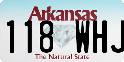 AR license plate 118WHJ