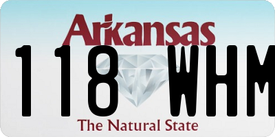 AR license plate 118WHM