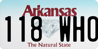 AR license plate 118WHO