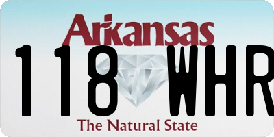 AR license plate 118WHR