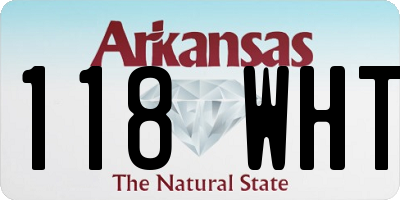 AR license plate 118WHT