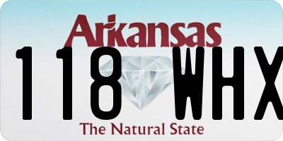 AR license plate 118WHX