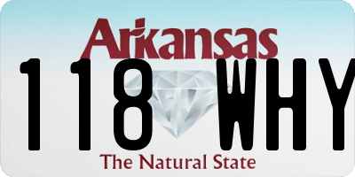 AR license plate 118WHY