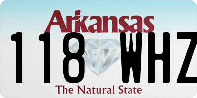 AR license plate 118WHZ