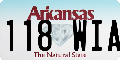 AR license plate 118WIA