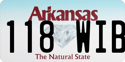 AR license plate 118WIB