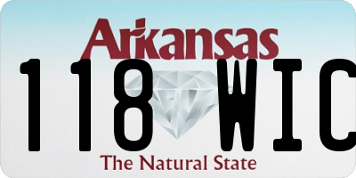 AR license plate 118WIC