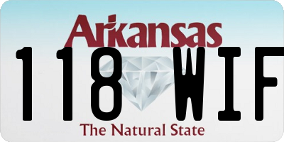 AR license plate 118WIF