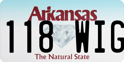 AR license plate 118WIG