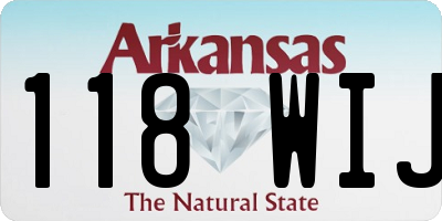 AR license plate 118WIJ