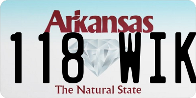 AR license plate 118WIK