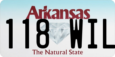 AR license plate 118WIL