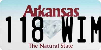 AR license plate 118WIM