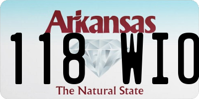 AR license plate 118WIO
