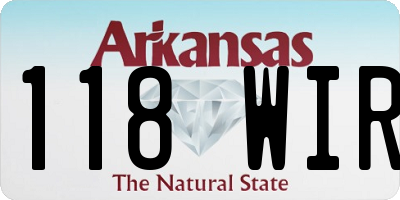 AR license plate 118WIR