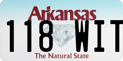 AR license plate 118WIT