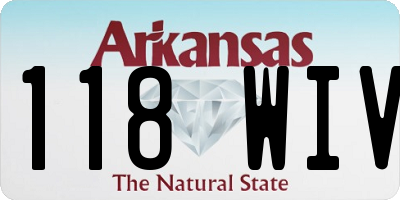 AR license plate 118WIV