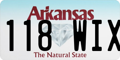 AR license plate 118WIX